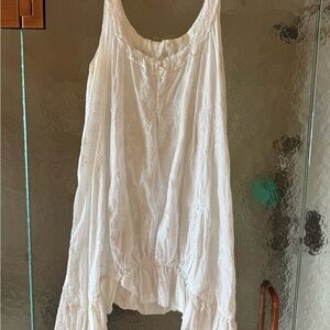 Magnolia Pearl White Dress with Embroidered Detail - Beautiful Wear